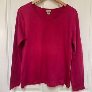 Llbean Pima cotton long sleeve top
